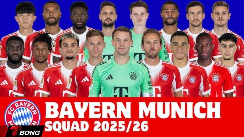 Đội hình đầy đủ mùa giải hiện tại của Bayern